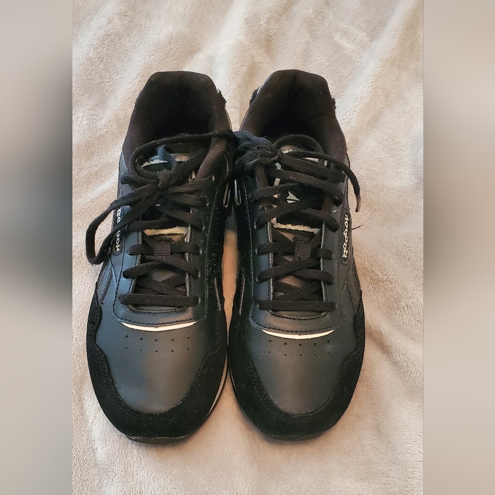 Reebok Women's Black and Silver Athletic Shoes